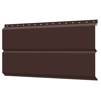 Сайдинг металлический ЕВРО-БРУС под брус RAL8017 Шоколад фото Центр Металлокровли