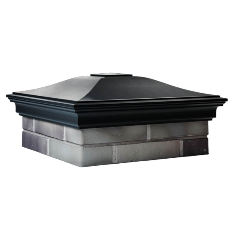 Колпак Монблан Черный на столб 2х2 кирпича фото 2