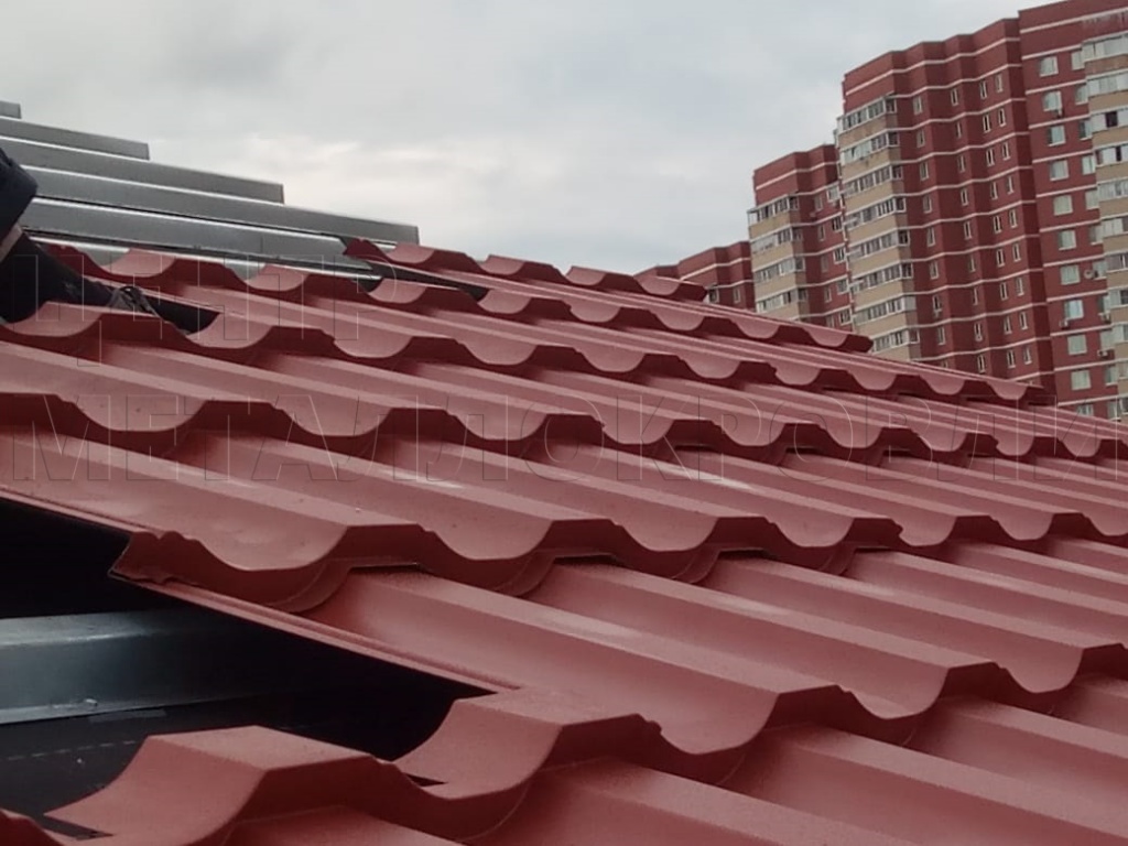 Металлочерепица Геркулес 8004 терракотовый Стальной Бархат от Центра Металлокровли в Актобе Металлочерепица Геркулес 8004 терракотовый Стальной Бархат от Центра Металлокровли в Актобе