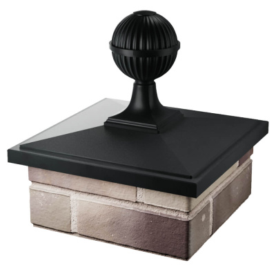 Колпак БонаМоно Черный с шаром на столб 1.5х1.5 кирпича фото 3